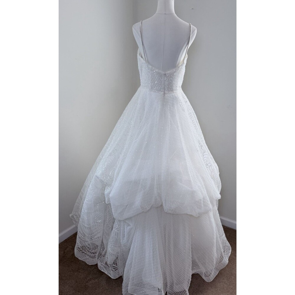 Morilee Rhianna Wedding Dress Size 9/10 Beaded A-Line Bridal Gown Altered #2095 - Picture 5 of 16